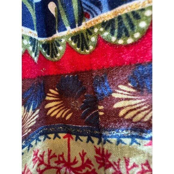 Boho Floral Cotton Wrap Dress – Blue Bird Print – Size Large by Solaris - Picture 14 of 14